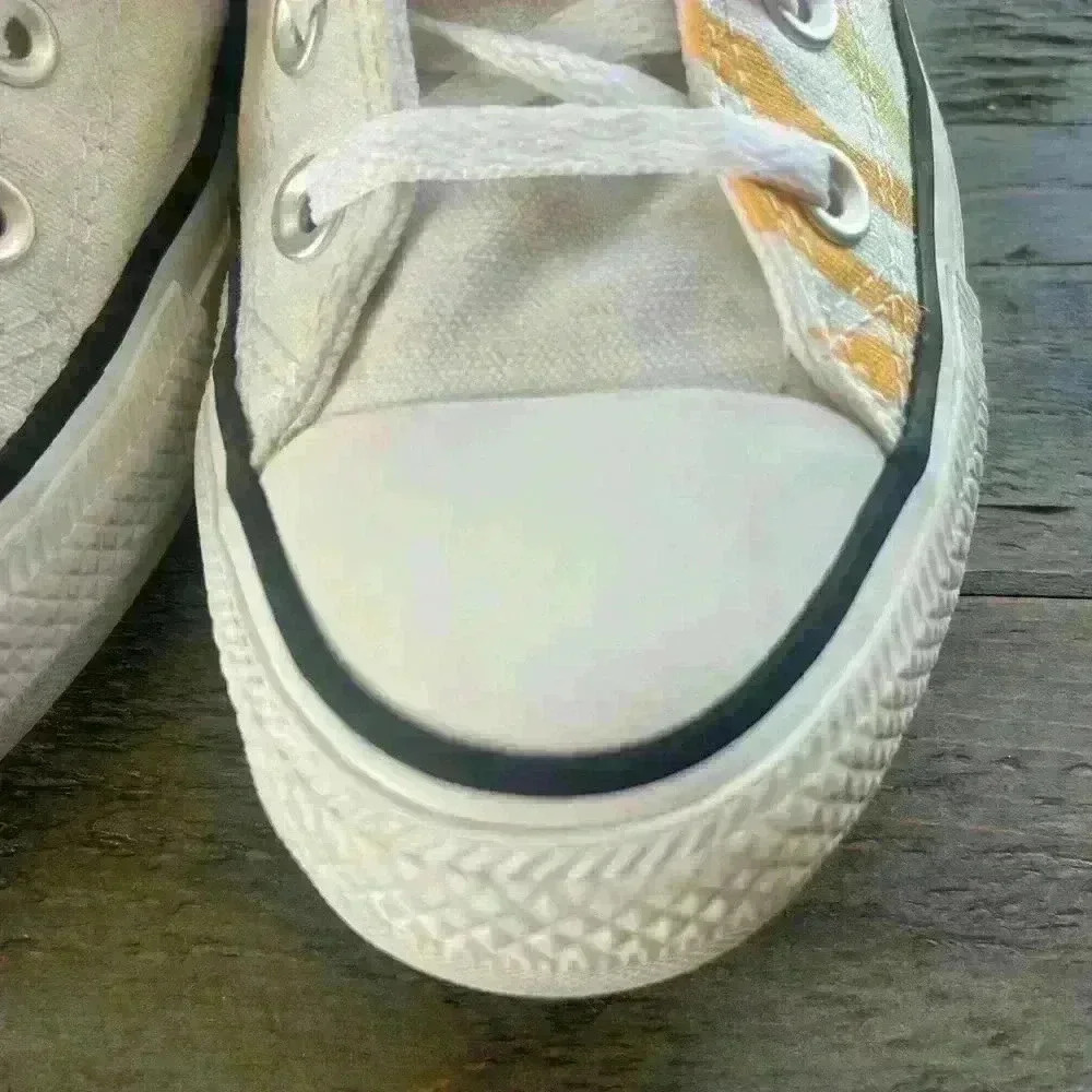 Converse Chuck Taylor MultiStrip Zebra Stripe Rainbow High Top Sneaker Women's 7 - Picture 8 of 10